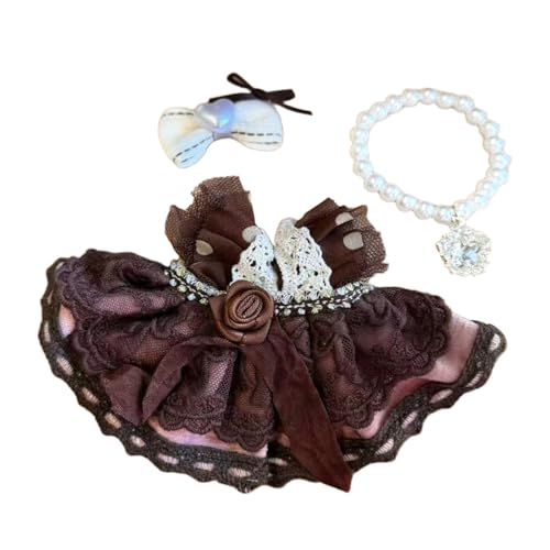 Generisch Puppenkleid Kleid, Puppenkleidung für Mädchen ab 3 Jahren, weicher Stoff, Spieloutfit, Kostümzubehör für alle Anlässe Puppenkleid (A, A) von Generisch