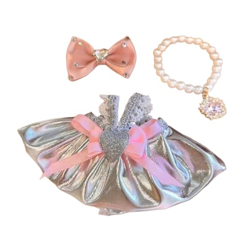 Generisch Puppenkleidung 36 cm Kleid für Puppen, Elegantes Stoff-Outfit, Rollenspiel-Kostümzubehör für Mädchen ab 3 Jahren Puppenkleidung 36 cm (A, A) von Generisch