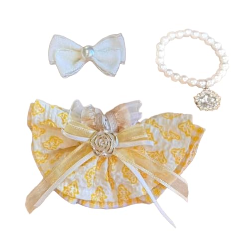 Generisch Puppenkleidung 36 cm Kleid für Puppen, Elegantes Stoff-Outfit, Rollenspiel-Kostümzubehör für Mädchen ab 3 Jahren Puppenkleidung 36 cm (G, A) von Generisch