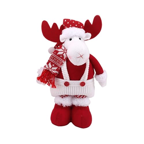Generisch Puppenkleidung 43 cm Junge Weihnachtsfeier süße Puppe Alter Mann Schneemann Puppe Desktop Stoff versenkbare stehende Ornamente Dekoration Puppenzubehör (A, 43x19cm) von Generisch