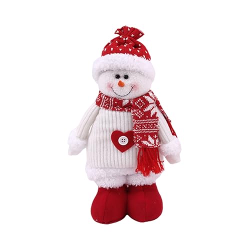 Generisch Puppenkleidung 43 cm Junge Weihnachtsfeier süße Puppe Alter Mann Schneemann Puppe Desktop Stoff versenkbare stehende Ornamente Dekoration Puppenzubehör (B, 43x19cm) von Generisch