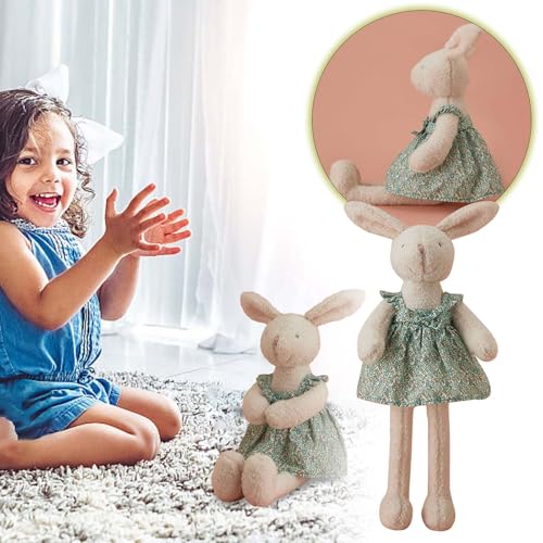Generisch Puppenkleidung 43 cm Mädchen 3D-Spielzeugpuppe, weich und hautfreundlich, warme Kameradschaft für Kinder Puppenbett (Beige, 40cm) von Generisch