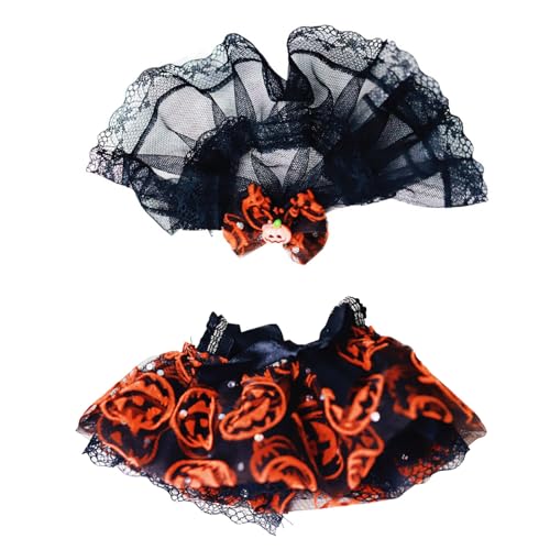 Generisch Puppenkleidung 43 cm Set Halloween-Puppenkostüm-Set, Kostüm für, süßes Tier-Rollenspielkostüm mit exquisiten Accessoires (Keine Puppe) Puppenhaus Zubehör (Black, 18cm) von Generisch