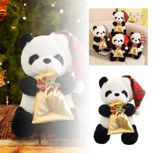 Generisch Puppenkleidung 43 cm Set Weihnachten Weihnachten Panda Puppe Spielzeug Weihnachtsdekorationen Weihnachten Panda Puppe Weihnachtsdekorationen Kinderwagen Puppenwagen (A, 25cm) von Generisch