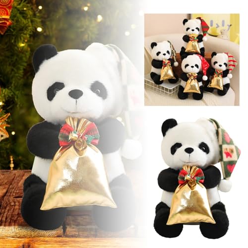 Generisch Puppenkleidung 43 cm Set Weihnachten Weihnachten Panda Puppe Spielzeug Weihnachtsdekorationen Weihnachten Panda Puppe Weihnachtsdekorationen Kinderwagen Puppenwagen (B, 25cm) von Generisch