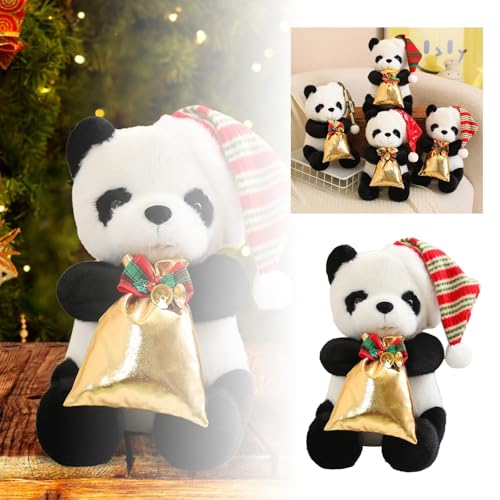 Generisch Puppenkleidung 43 cm Set Weihnachten Weihnachten Panda Puppe Spielzeug Weihnachtsdekorationen Weihnachten Panda Puppe Weihnachtsdekorationen Kinderwagen Puppenwagen (C, 25cm) von Generisch