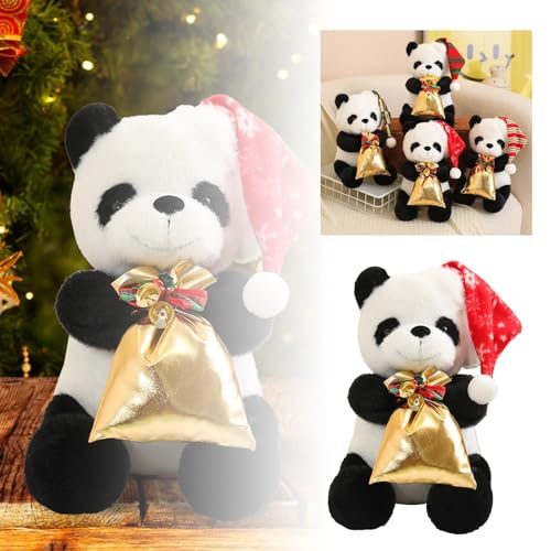 Generisch Puppenkleidung 43 cm Set Weihnachten Weihnachten Panda Puppe Spielzeug Weihnachtsdekorationen Weihnachten Panda Puppe Weihnachtsdekorationen Kinderwagen Puppenwagen (D, 25cm) von Generisch