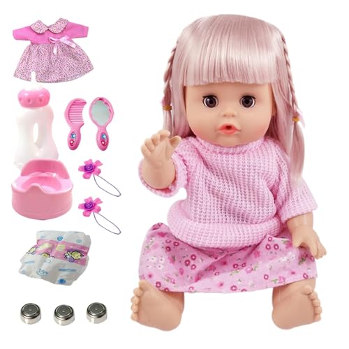 Generisch Puppenpflegeset, 12-Zoll-realistische Trink- und Pinkelpuppe mit Sound, Vorschulspielzeug für Zuhause, Spielplatz, Frühlernzentrum, Kindergarten, Generisch Puppenpflegeset, 12-Zoll-realistische Trink- und Pinkelpuppe mit Sound, Vorschulspielzeug für Zuhause, Spielplatz, Frühlernzentrum, Kindergarten, von Generisch