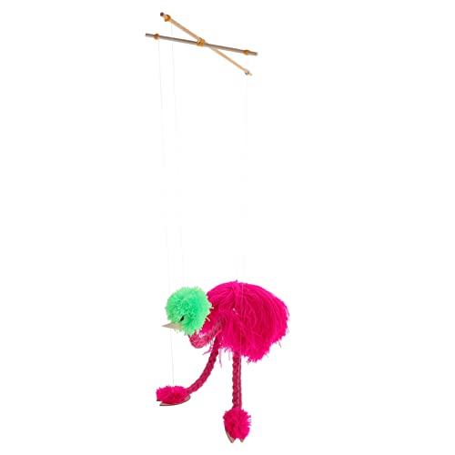 Generisch Puppenspiel-Requisite Plüsch Dinosaurier Marionetten Giraffe Straußenpuppe Heiser Ausgestopft Puppenaugen Pupskissen Lustige Marionette Puppen Für Interaktiv Kiefernholz von Generisch