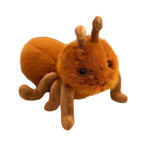 Generisch Puppenzubehör Junge Weiche Tierpuppe für Kinder, Kuscheltier, ideal für Schlafzimmer, Wohnzimmer, Spielen im Freien, ab 3 Jahren Puppenhaus Holz (Orange, 23cm) von Generisch