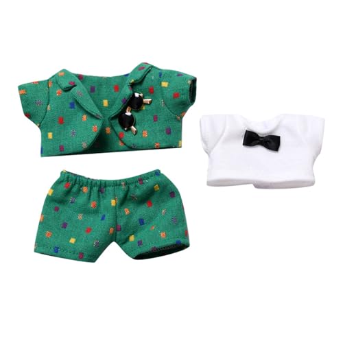 Generisch Puppenzubehör Set 17 cm Anhänger Puppenkleidungsset, modisches Puppenzubehör, Kleidungsdekoration (Puppe Nicht im Lieferumfang enthalten) Puppenbett Doppelstockbett (Green, 适用于17cm玩偶) von Generisch