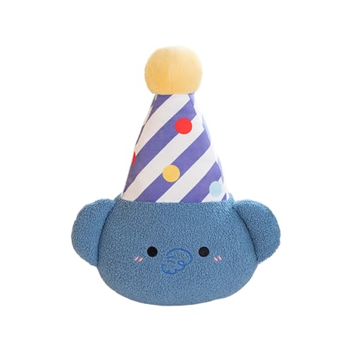 Generisch Puppenzubehör Set Entzückende Tierpuppe mit Kochmütze, Stofftier für Kinder, Jungen Mädchen, weich, kuschelig, Spielzimmer Bett Puppenbett (Blue, 45cm) von Generisch