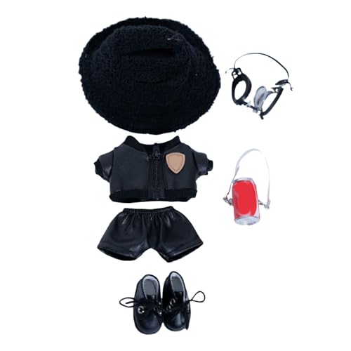 Generisch Puppenzubehör Set Motorrad-Stil, einzigartige interessante Puppen-Accessoires Kleidung, 17 cm Puppe trägt Design-Stil Puppenwagen Holz (B, 17cm) von Generisch