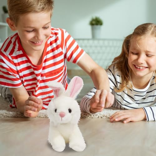 Generisch Puppenzubehör Simulationskaninchenspielzeug, weiße Kaninchenpuppen, Puppen, Puppen, Geburtstagspuppen, süße Puppen. Puppenkleidung 43 cm Mädchen (B, 30cm) von Generisch