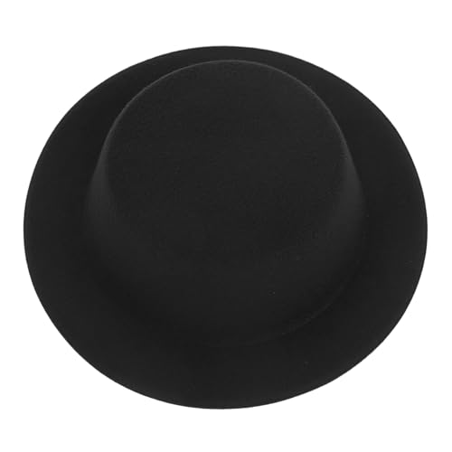 Generisch Puppenzylinder Hüte Kleiner Zylinder Mini Puppe Formelles Kostüm Formeller Hut Der Puppe Strohhut Holzige Puppe Mädchen Puppe Obere Kappe Festivalhut Puppenzubehör Black Gefühlt von Generisch
