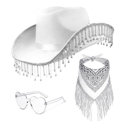 Generisch Quasten Cowboy Kostüm Set Western Breite Krempe Hut Halstuch Sonnenbrille Erwachsene Party Kostüm Zubehör Outdoor Sport Hut Blickfang Party Hut Cowboy Hut Rosa Women Costume Generisch Quasten Cowboy Kostüm Set Western Breite Krempe Hut Halstuch Sonnenbrille Erwachsene Party Kostüm Zubehör Outdoor Sport Hut Blickfang Party Hut Cowboy Hut Rosa Women Costume von Generisch