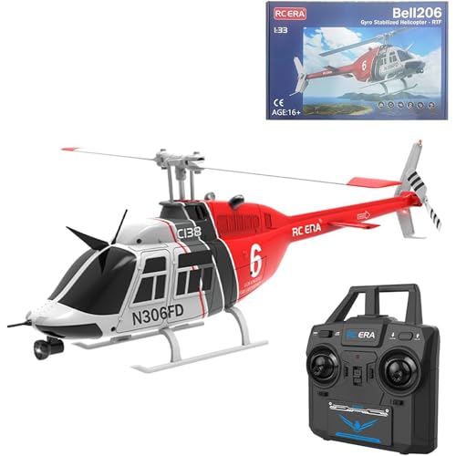 Generisch RC-Hubschrauber für Erwachsene, C138 2.4G 6CH Single Rotor ohne Querruder Militär Hubschrauber mit EIN-Tasten-Start und Landung Funktion, für Anfänger (RTF Version) von Generisch