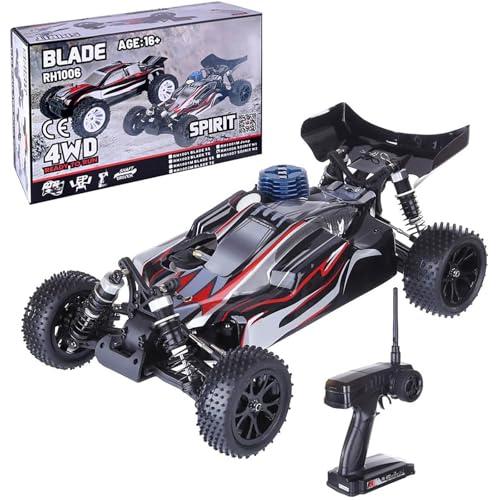 Generisch RC Nitro Offroad-Fahrzeug RH1006 1:10 4WD 2,4 GHz RC ölbetriebener RTR-Hochgeschwindigkeits-Rennwagen-Truck mit Methanol-Motor für Erwachsene von Generisch