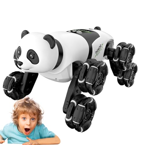 Generisch RC Spielzeugauto | 8-Rad Fernsteuerungsauto Mit Sprühfunktion - Interaktives Pandabären-Design Rennauto Roboter Fahrzeug Für Kinder Jugendliche Erwachsene von Generisch