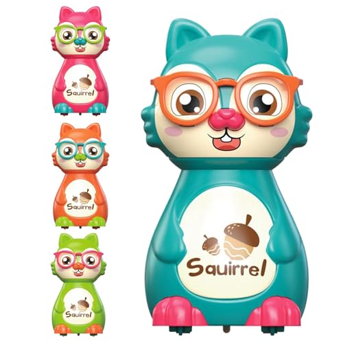 Generisch Racing Car Toy, Cartoon Squirrel Press and Go Slide Car, Educational Travel Toy, Busy Cube Learning Activity, Ideal Present for Christmas Birthdays, 3.74x2.56x1.97 Inches von Generisch