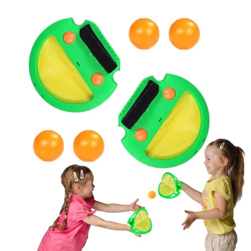 Generisch Racket Pocket Catch Toy, Ball Catch Game, Outdoor Toy Set, Includes Portable 4 Balls, Fun Creative Backyard Activity, Ideal for Boys & Girls, 8.46x7.87 Inches von Generisch