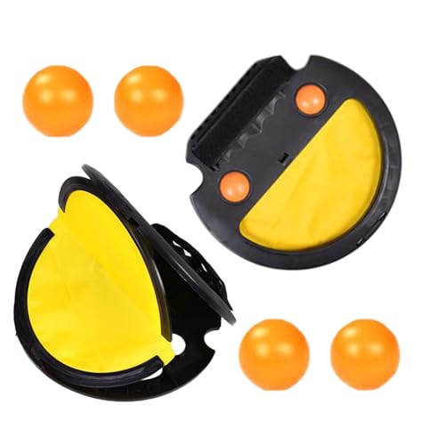 Generisch Racket Pocket Catch Toy, Ball Catch Game, Outdoor Toy Set, Includes Portable 4 Balls, Fun Creative Backyard Activity, Ideal for Boys & Girls, 8.46x7.87 Inches von Generisch