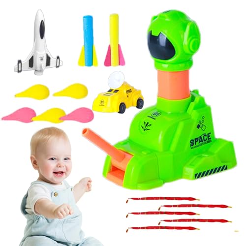 Generisch Raketenstart-Set, Raketenstart-Spielzeug - Autostartspielzeug für Kinder - Raketenauto-Startspielzeug für den Außenbereich, enthält 2 Raketen, 1 Auto, 1 Flugzeug, 5 runde Ballons, 5 Lange von Generisch