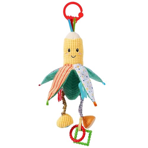 Generisch Rassel Hanging Toy | Weich quietschige Plüschpuppe | Clip-on Early Development Accessoire | Buntes Design Säugling Lernspielzeug | Neugeborene Plüschrassel für, Mädchen, 0-1 Jahre alt von Generisch