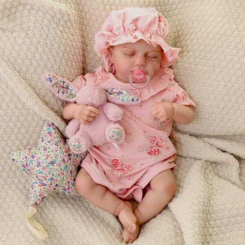 Generisch Realistic Reborn Baby Dolls - 20 Inch Sleeping Newborn Dolls Soft Vinyl Body Lifelike Sleeping Girl with Accessories Gifts Bag for Kids Age 3 + Collection Generisch Realistic Reborn Baby Dolls - 20 Inch Sleeping Newborn Dolls Soft Vinyl Body Lifelike Sleeping Girl with Accessories Gifts Bag for Kids Age 3 + Collection von Generisch