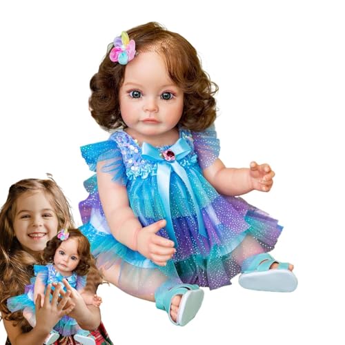 Generisch Reborn Doll, Educational Real Life Doll, 22 Inch Doll, Real Life Doll,Cute Realistic Bath Doll Toy for Kids, 22 Inch Educational Real Life Doll with Soft Body for Interactive Play Generisch Reborn Doll, Educational Real Life Doll, 22 Inch Doll, Real Life Doll,Cute Realistic Bath Doll Toy for Kids, 22 Inch Educational Real Life Doll with Soft Body for Interactive Play von Generisch