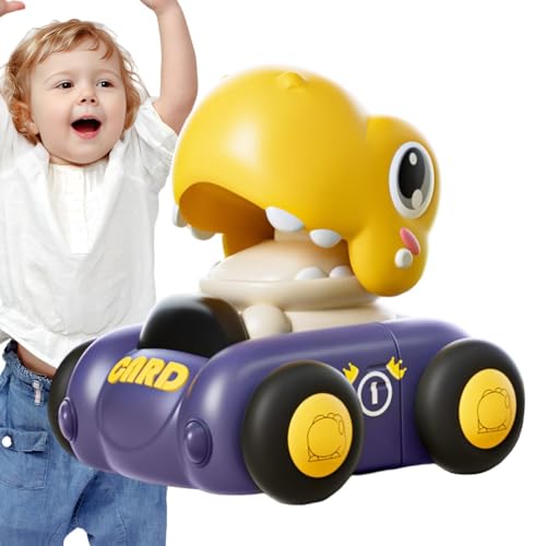 Generisch Reibungsbetriebenes Auto,Dinosaurier-Push-and-Go-Auto, Dinosaurierförmiges Spielzeugauto für Kleinkinder, Push-and-Go-Trägheitsspielzeug, reibungsbetriebenes Lernspiel für Kinder und von Generisch