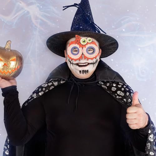 Generisch Reitend auf Besen Halloween-Brille mit Weihnachtsthema, verrückte Partybrille für saisonale Feierlichkeiten, einzigartiges Kostümzubehör Horrorstatue (A, 14X10X2CM) von Generisch