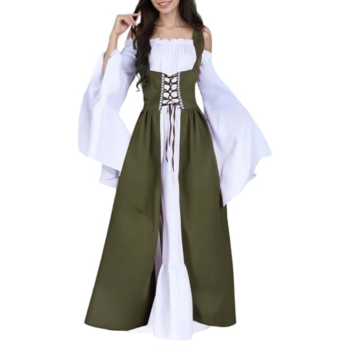 Generisch Renaissance Kleid Damen Mittelalter Kleid Mittelalter Kostüme Damen Mittelalter Bluse Damen Renaissance Kostüm von Generisch