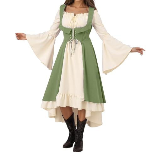 Generisch Renaissance Kleid Damen Mittelalter Kleid Mittelalter Kostüme Damen von Generisch