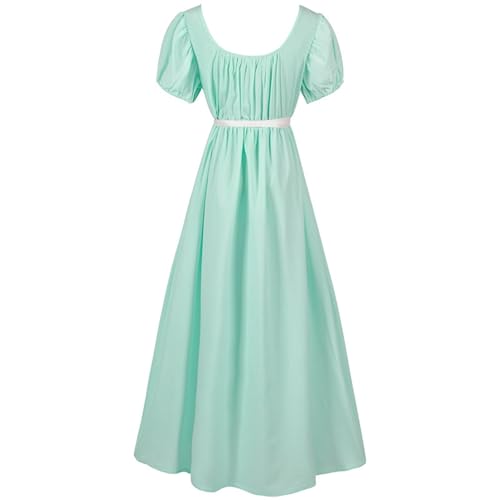 Generisch Renaissance Kleid Lang Victoria Mittelalterlich Hohe Taille Ballkleid mit Dekolleté und Üppigem Rock für Maskerade Ball und Karneval Festliches Abendkleid von Generisch