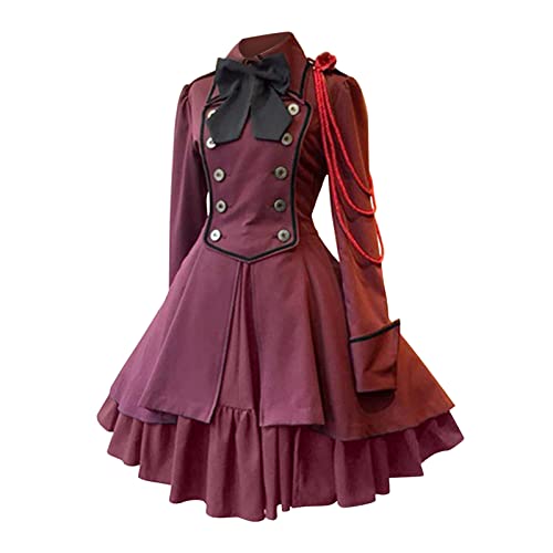 Generisch Renaissance Mittelalter Kleid Damen Gothic Mantel Steampunk Jacke Vintage Viktorianisches Kleid Gothic Kleidung Vampir Cosplay Halloween Kostüm Elegant Rüschenkleid Prinzessin Kleider Generisch Renaissance Mittelalter Kleid Damen Gothic Mantel Steampunk Jacke Vintage Viktorianisches Kleid Gothic Kleidung Vampir Cosplay Halloween Kostüm Elegant Rüschenkleid Prinzessin Kleider von Generisch