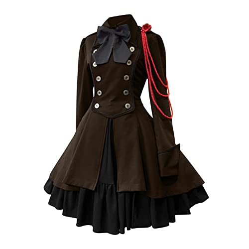 Generisch Renaissance Mittelalter Kleid Damen Gothic Mantel Steampunk Jacke Vintage Viktorianisches Kleid Gothic Kleidung Vampir Cosplay Halloween Kostüm Elegant Rüschenkleid Prinzessin Kleider Generisch Renaissance Mittelalter Kleid Damen Gothic Mantel Steampunk Jacke Vintage Viktorianisches Kleid Gothic Kleidung Vampir Cosplay Halloween Kostüm Elegant Rüschenkleid Prinzessin Kleider von Generisch