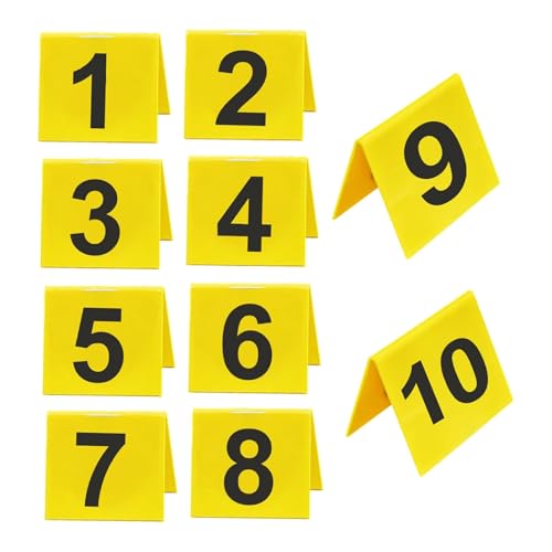 Generisch Requisiten - Nummern | Scherzartikel 10er Set Für Kinderpartys Detektivspiele Halloween Events Erwachsene von Generisch