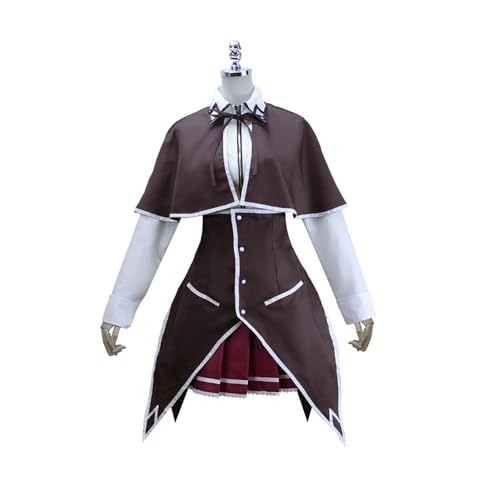 Generisch Rias Gremory Cosplay Kostüm High School Uniform Kleid Halloween Outfit,Brown-S von Generisch