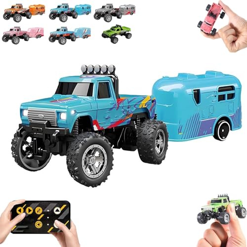 Generisch Riprush Mini Monster 1/64, Off-Road LED Alloy Racer, with LED Lights, 3-Speed Modes, 2.4GHz Racing System, for Ages 14+ Hobbyists and Collectors (Blue) von Generisch