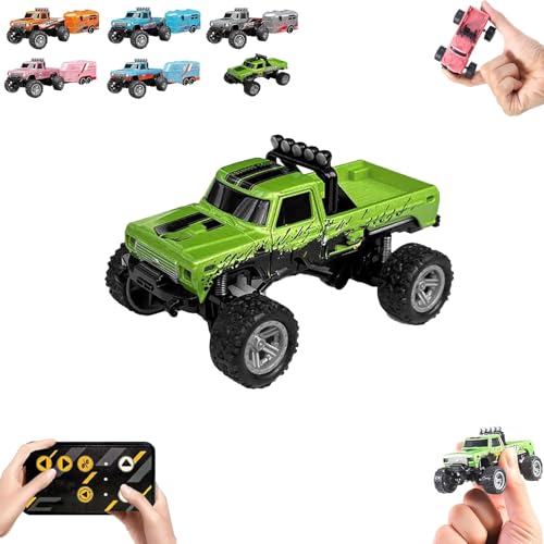 Generisch Riprush Mini Monster 1/64, Off-Road LED Alloy Racer, with LED Lights, 3-Speed Modes, 2.4GHz Racing System, for Ages 14+ Hobbyists and Collectors (Green) von Generisch