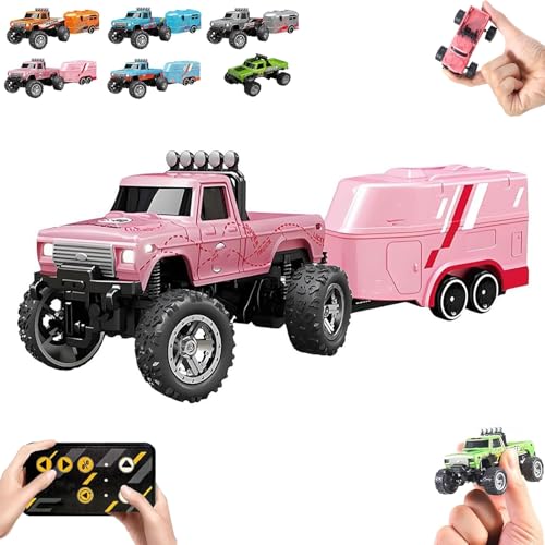 Generisch Riprush Mini Monster 1/64, Off-Road LED Alloy Racer, with LED Lights, 3-Speed Modes, 2.4GHz Racing System, for Ages 14+ Hobbyists and Collectors (Pink) von Generisch