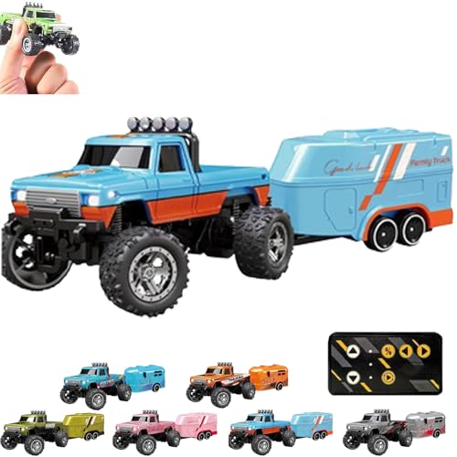 Generisch Riprush Mini Monster 1:64 Off-Road LED Alloy Racer, 3-Speed Modes, 360° Flip Rip Rush Alloy Racer with LED Lights, Unleash Adventure, Build Skills (Type B) von Generisch
