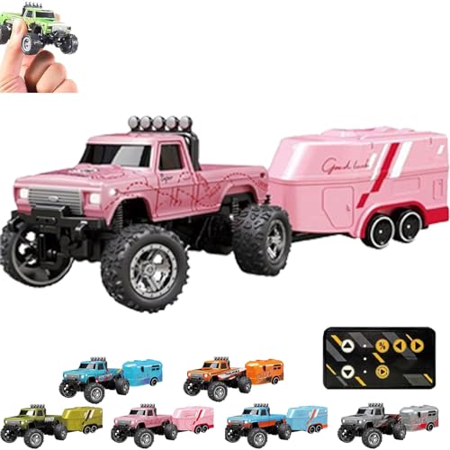 Generisch Riprush Mini Monster 1:64 Off-Road LED Alloy Racer, 3-Speed Modes, 360° Flip Rip Rush Alloy Racer with LED Lights, Unleash Adventure, Build Skills (Type C) von Generisch