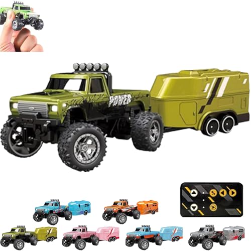 Generisch Riprush Mini Monster 1:64 Off-Road LED Alloy Racer, 3-Speed Modes, 360° Flip Rip Rush Alloy Racer with LED Lights, Unleash Adventure, Build Skills (Type D) von Generisch