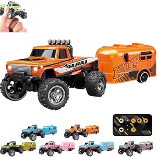 Generisch Riprush Mini Monster 1:64 Off-Road LED Alloy Racer, 3-Speed Modes, 360° Flip Rip Rush Alloy Racer with LED Lights, Unleash Adventure, Build Skills (Type E) von Generisch
