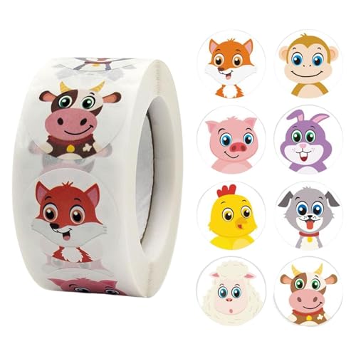 Generisch Runde Tieraufkleber,500 Entzückende Farm Animal Sticker Sheets | 2,5 cm große Geschenkanhänger-Aufkleber, kleine Aufkleber, Belohnungsaufkleber, perfekt für Kleinkinder und Kinder Generisch Runde Tieraufkleber,500 Entzückende Farm Animal Sticker Sheets | 2,5 cm große Geschenkanhänger-Aufkleber, kleine Aufkleber, Belohnungsaufkleber, perfekt für Kleinkinder und Kinder von Generisch