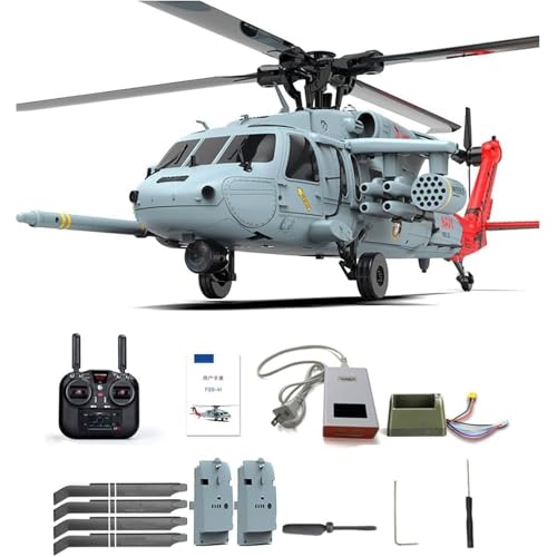 Generisch SH60 RC Hubschrauber mit Kamera, 2.4G 8CH ferngesteuertes Flugzeug, Dual Brushless Wingless, 6G/3D Stunt Copter Modell mit Doppelbatterien für Erwachsene Generisch SH60 RC Hubschrauber mit Kamera, 2.4G 8CH ferngesteuertes Flugzeug, Dual Brushless Wingless, 6G/3D Stunt Copter Modell mit Doppelbatterien für Erwachsene von Generisch