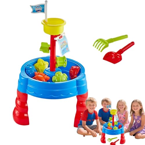 Generisch Sand and Water Table, Outdoor Water, Interactive Learning Activity Toy with Multi-Function Design for Beach, Boys, Girls, Patio, Backyard, Lawn, 24.8x22.83x14.96 inches von Generisch