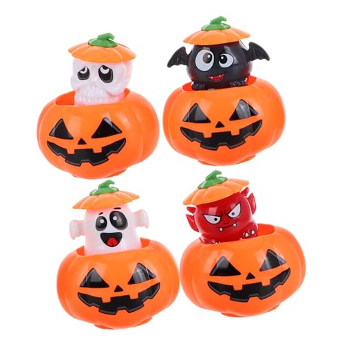 Generisch Satz Halloween-kettenspielzeug Kürbisse Halloween-Dekorationen Im Freien Aufblasbar Halloween-strumpffüller -bildungspflicht Tiere Uhrwerk Kürbisfigur Plastik Orange von Generisch